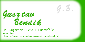 gusztav bendik business card